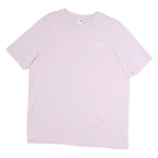 PUMA Womens Lilac Crew Neck Short Sleeve Classic Fit Cotton T-Shirt L