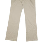 DICKIES Mens Regular Beige Cotton Blend Trousers W32 L32 Zip Closure Straight