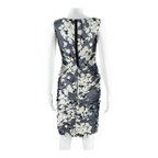 COAST Womens Bodycon Dress Grey Silk Floral Sleeveless Knee Length UK 8