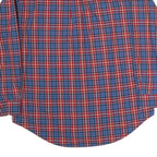 TOMMY HILFIGER Mens Red & Blue Check Shirt L Long Sleeve Button Down Cotton