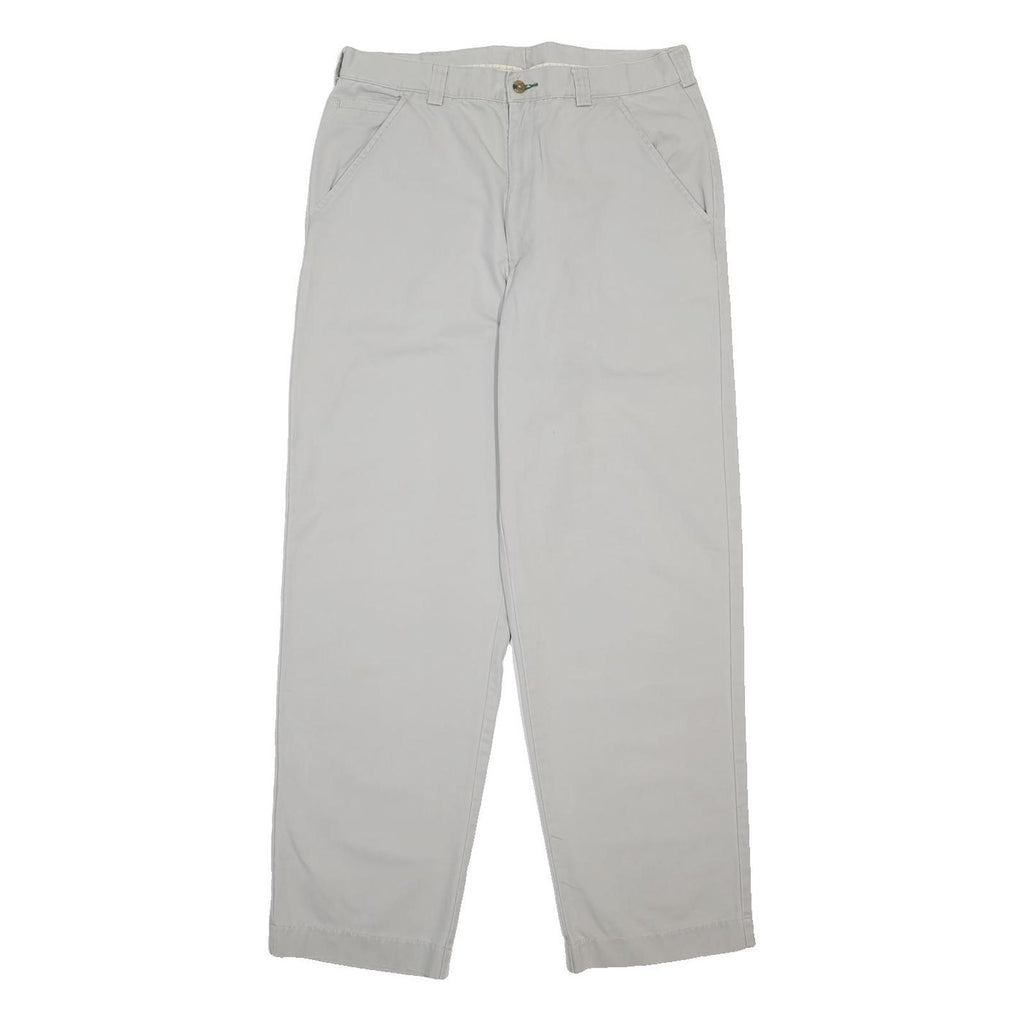 TOMMY HILFIGER Mens Cotton White Regular Straight Trousers W34 L32 Casual
