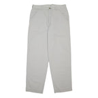 TOMMY HILFIGER Mens Cotton White Regular Straight Trousers W34 L32 Casual