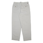 TOMMY HILFIGER Mens Cotton White Regular Straight Trousers W34 L32 Casual