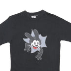 DISNEY Mens Black Graphic T-Shirt XS Short Sleeve Crew Neck Cartoon Print