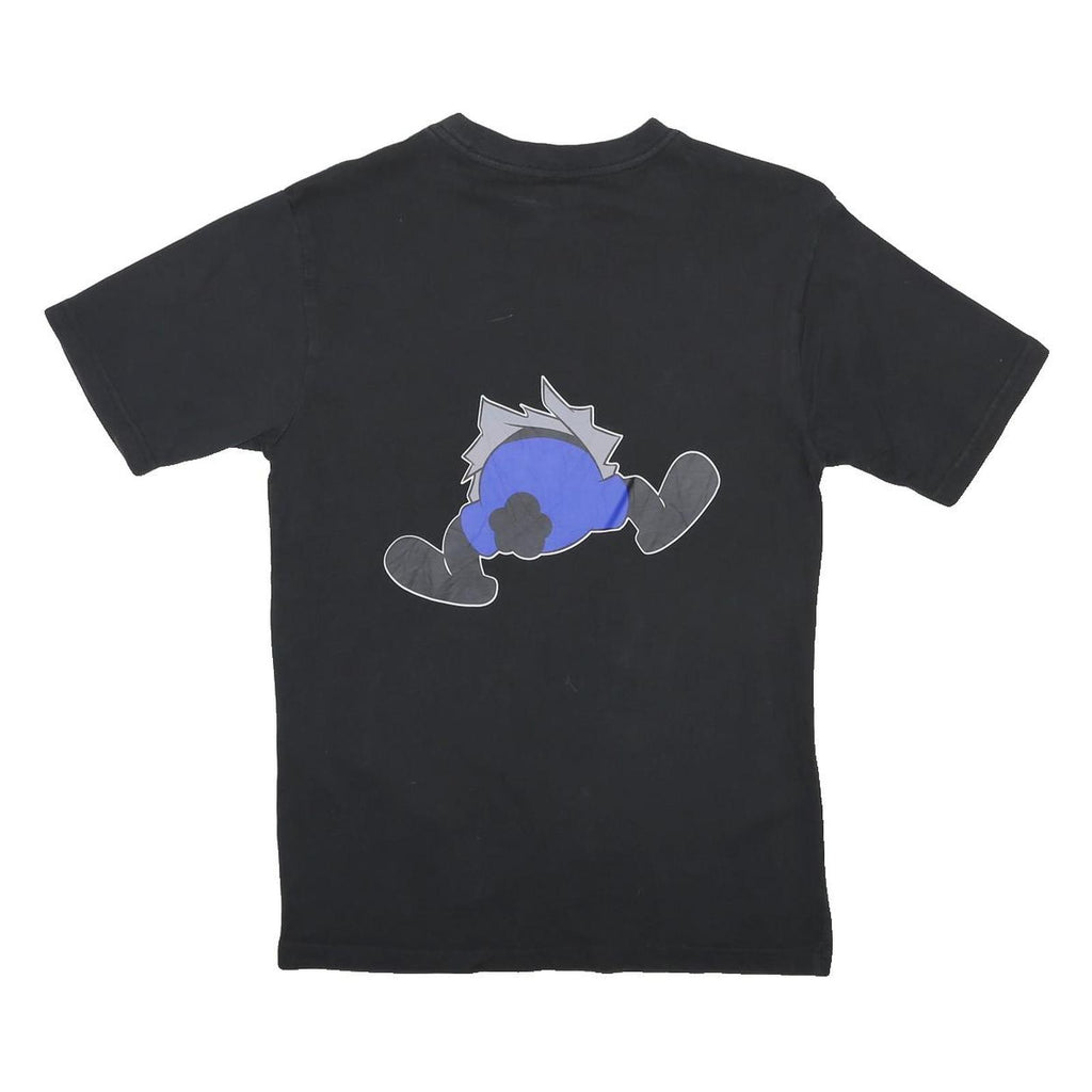 DISNEY Mens Black Graphic T-Shirt XS Short Sleeve Crew Neck Cartoon Print