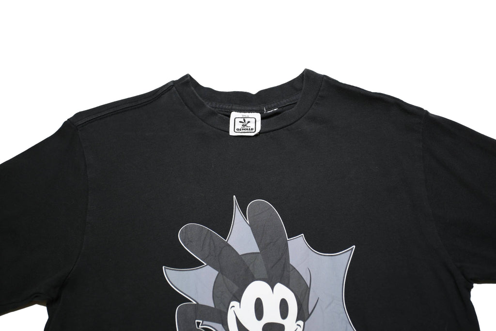 DISNEY Mens Black Graphic T-Shirt XS Short Sleeve Crew Neck Cartoon Print