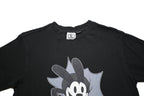 DISNEY Mens Black Graphic T-Shirt XS Short Sleeve Crew Neck Cartoon Print