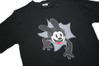 DISNEY Mens Black Graphic T-Shirt XS Short Sleeve Crew Neck Cartoon Print