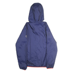 PUMA Mens Blue & Red Hooded Jacket M Polyester Zip Casual Sports Windbreaker