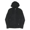ADIDAS Womens Black Hoodie Jacket L Polyester Blend Plain Zip Casual Sportswear