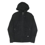 ADIDAS Womens Black Hoodie Jacket L Polyester Blend Plain Zip Casual Sportswear