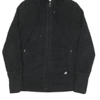 ADIDAS Womens Black Hoodie Jacket L Polyester Blend Plain Zip Casual Sportswear