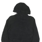 ADIDAS Womens Black Hoodie Jacket L Polyester Blend Plain Zip Casual Sportswear