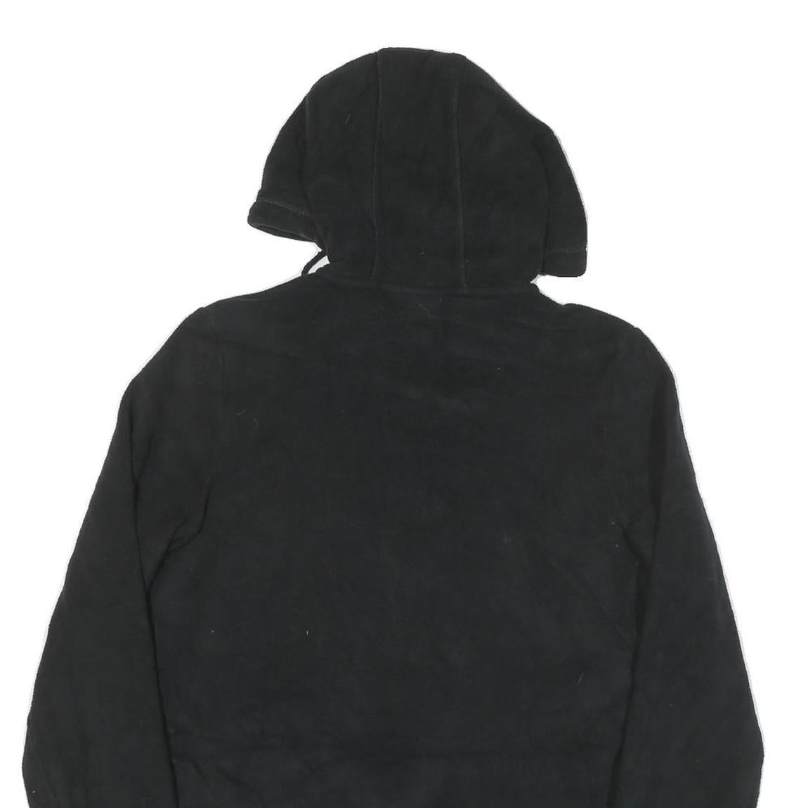 ADIDAS Womens Black Hoodie Jacket L Polyester Blend Plain Zip Casual Sportswear