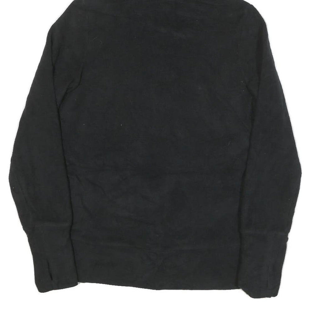 ADIDAS Womens Black Hoodie Jacket L Polyester Blend Plain Zip Casual Sportswear