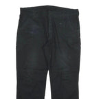 DICKIES Mens Regular Black Cotton Blend Trousers W40 L31 Workwear Zip Closure