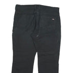 DICKIES Mens Regular Black Cotton Blend Trousers W40 L31 Workwear Zip Closure