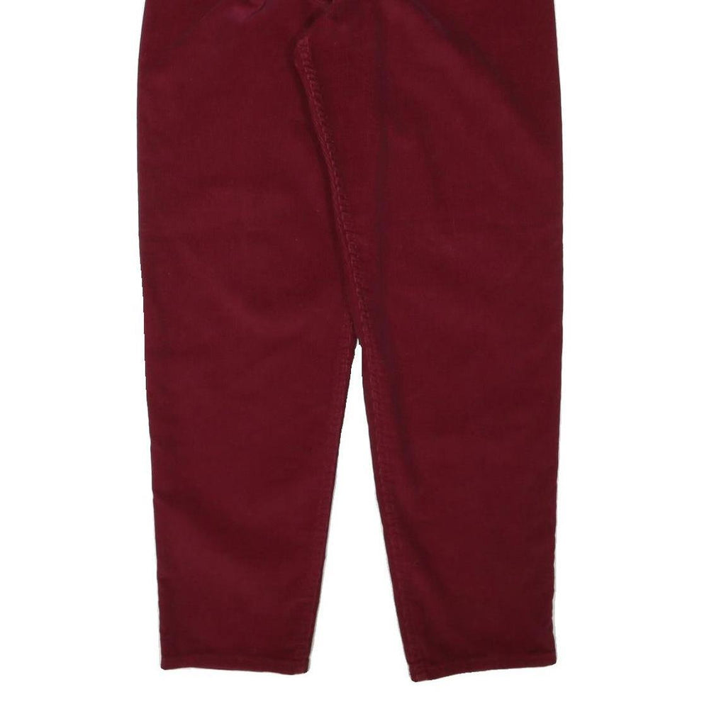 WRANGLER Womens Cotton Blend Wine Relaxed Tapered Trousers W28 L32