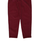 WRANGLER Womens Cotton Blend Wine Relaxed Tapered Trousers W28 L32