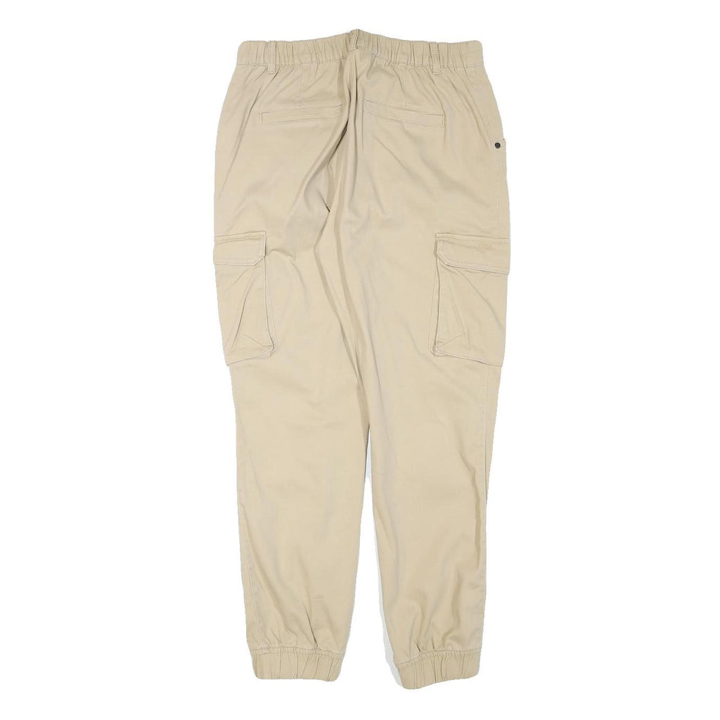 FB SISTER Womens Beige Relaxed Cargo Trousers W29 L27 Cotton Blend Zip