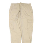 FB SISTER Womens Beige Relaxed Cargo Trousers W29 L27 Cotton Blend Zip