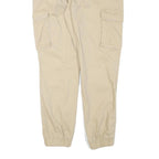 FB SISTER Womens Beige Relaxed Cargo Trousers W29 L27 Cotton Blend Zip