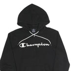 CHAMPION Mens Black Full Zip S Cotton Blend Hoodie Sweatshirt Casual Wear