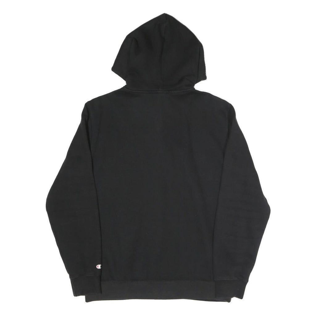 CHAMPION Mens Black Full Zip S Cotton Blend Hoodie Sweatshirt Casual Wear