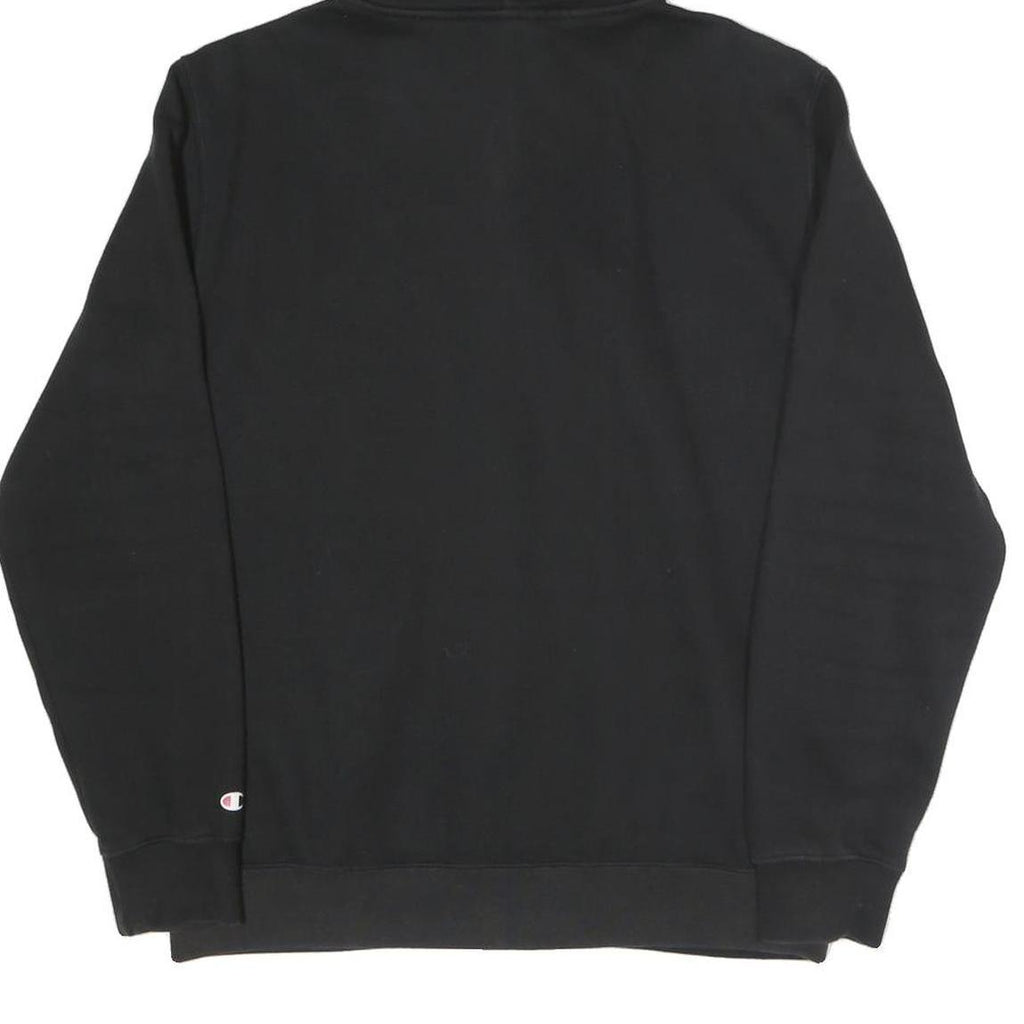 CHAMPION Mens Black Full Zip S Cotton Blend Hoodie Sweatshirt Casual Wear