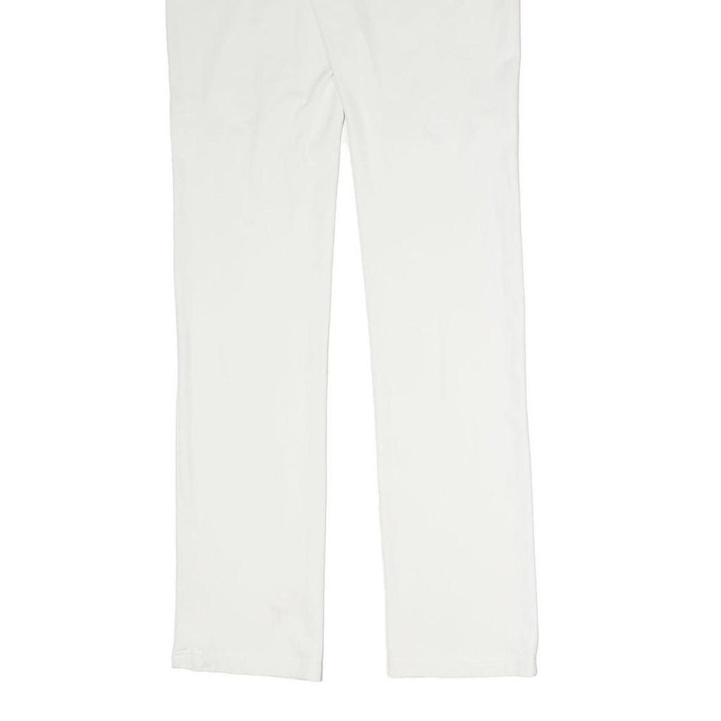 COAST Womens Joggers White L W30 L32 Slim Straight Polyester Blend Casual Wear