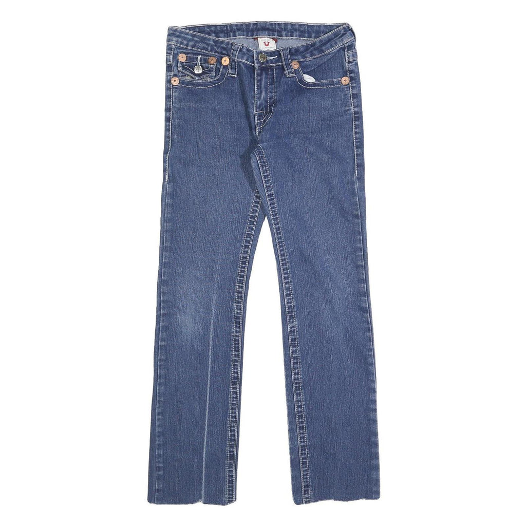 TRUE RELIGION Womens Slim Blue Denim Jeans W29 L29 Zip Pockets Classic Fit