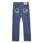 TRUE RELIGION Womens Slim Blue Denim Jeans W29 L29 Zip Pockets Classic Fit