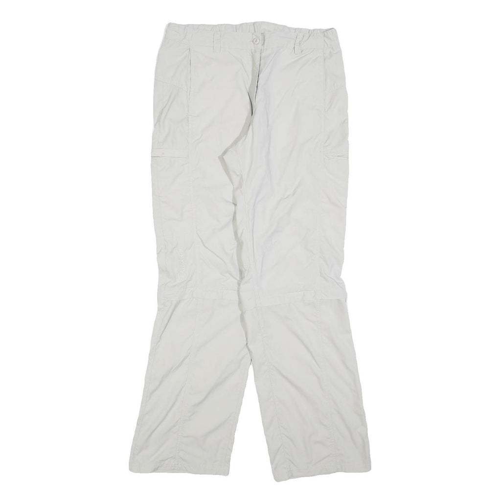 TREVOLUTION Mens Regular Fit Beige Polyester Blend Zip Trousers W32 L32 Casual