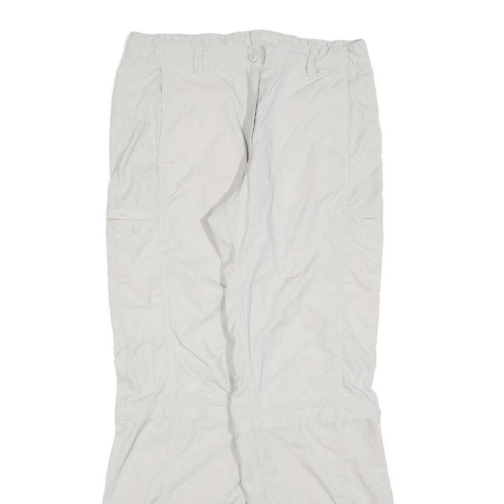 TREVOLUTION Mens Regular Fit Beige Polyester Blend Zip Trousers W32 L32 Casual