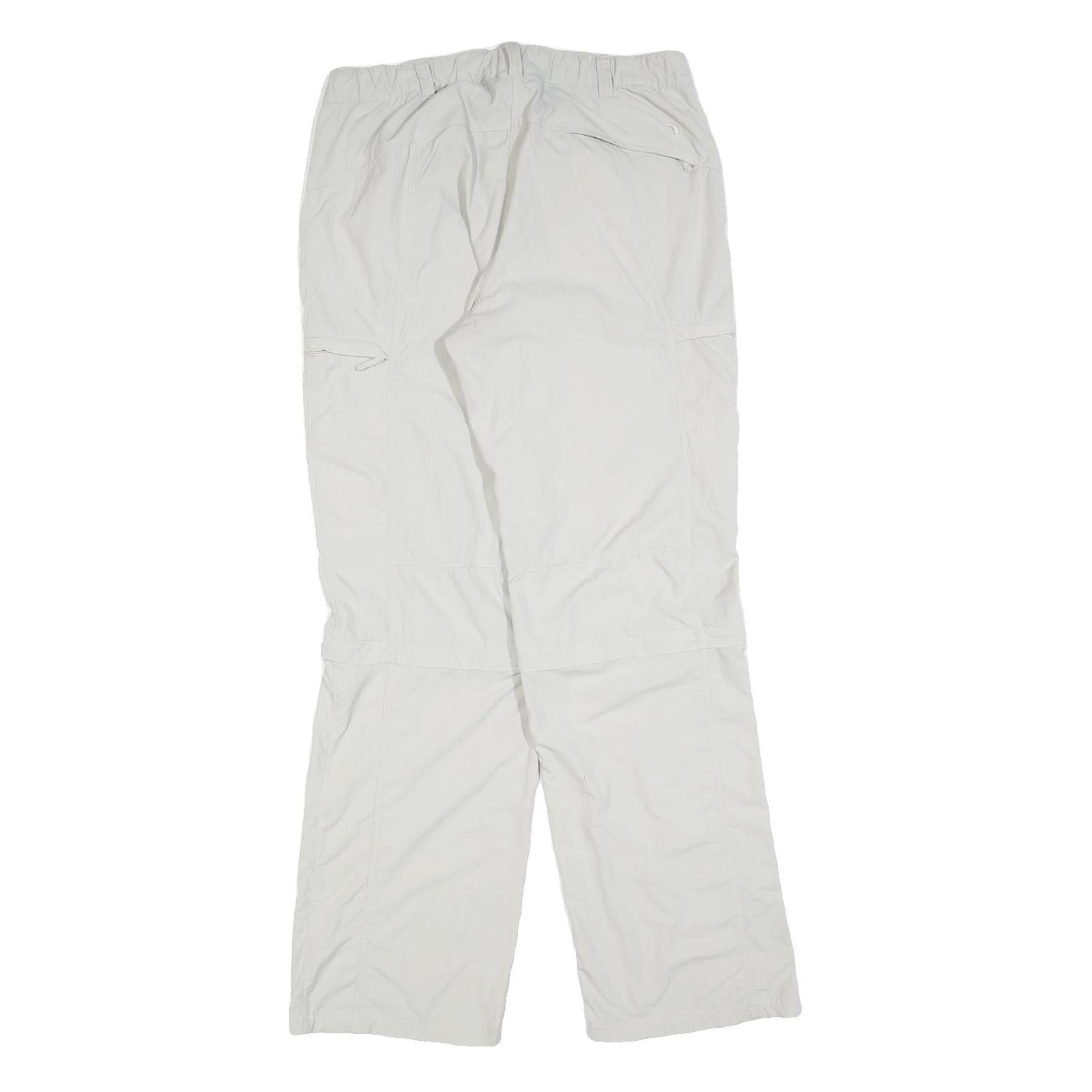 TREVOLUTION Mens Regular Fit Beige Polyester Blend Zip Trousers W32 L32 Casual
