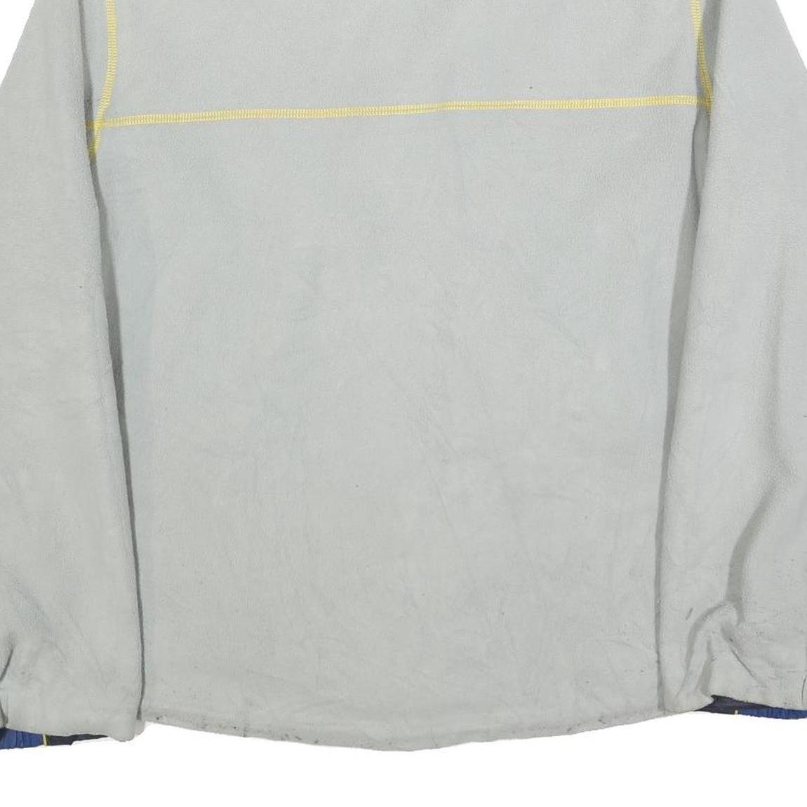 NAUTICA Mens Grey Blue Polyester Blend Reversible Zip Jacket L Fleece