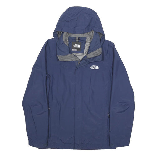 THE NORTH FACE Mens Blue Nylon Jacket S Waterproof Hooded Zip Outdoor
