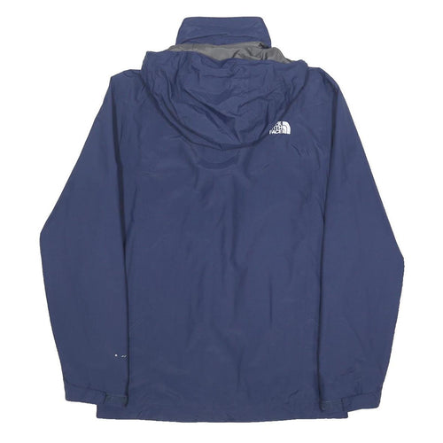 THE NORTH FACE Mens Blue Nylon Jacket S Waterproof Hooded Zip Outdoor