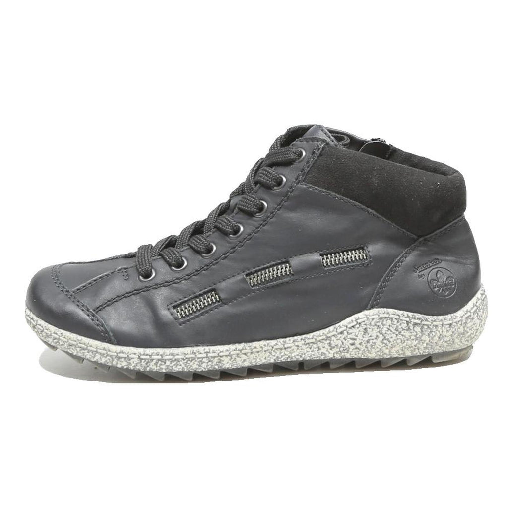 RIEKER Mens Black Lace-Up Leather Ankle Boots UK 6 Comfortable Casual Footwear