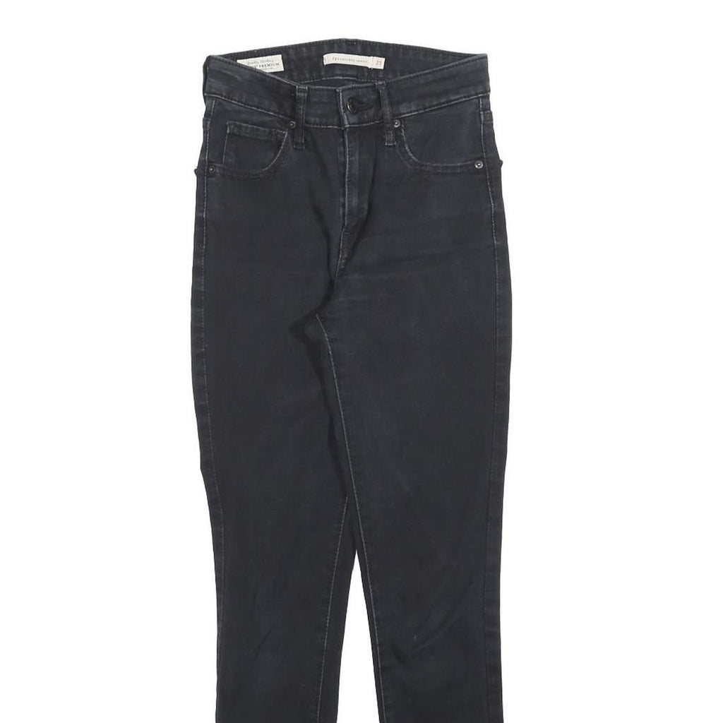 LEVI'S 721 Womens Jeans Black Slim Skinny Denim Dark W23 L28 Stretch Fashion