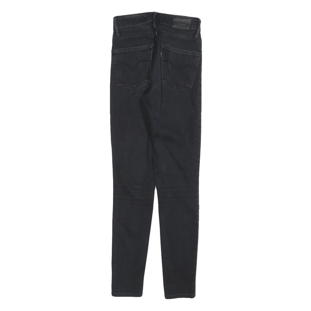 LEVI'S 721 Womens Jeans Black Slim Skinny Denim Dark W23 L28 Stretch Fashion