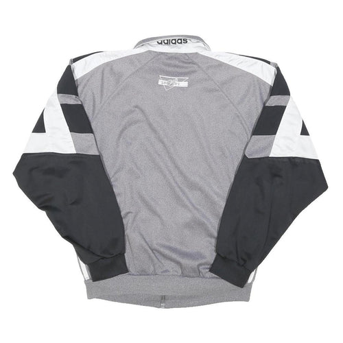 ADIDAS Mens Grey Black White Colourblock Track Jacket M Polyester Blend Zip
