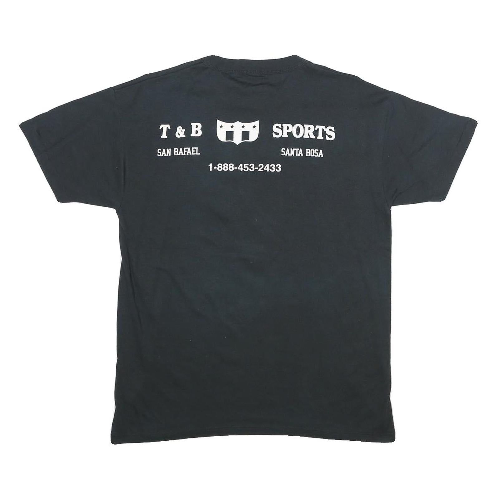 RUSSELL ATHLETIC Mens Black Pirate Basketball Camp T-Shirt M Short Sleeve Crew