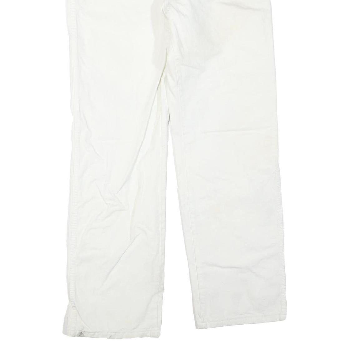 DICKIES Mens White Regular Fit Straight Denim Jeans W34 L32 Workwear Casual