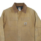 CARHARTT Arctic Traditional Canvas Mens Beige Workwear Cotton Lined Jacket 2XL