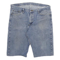 WRANGLER Mens Denim Blue Casual Shorts 2XL W36 Cotton Blend Relaxed Fit