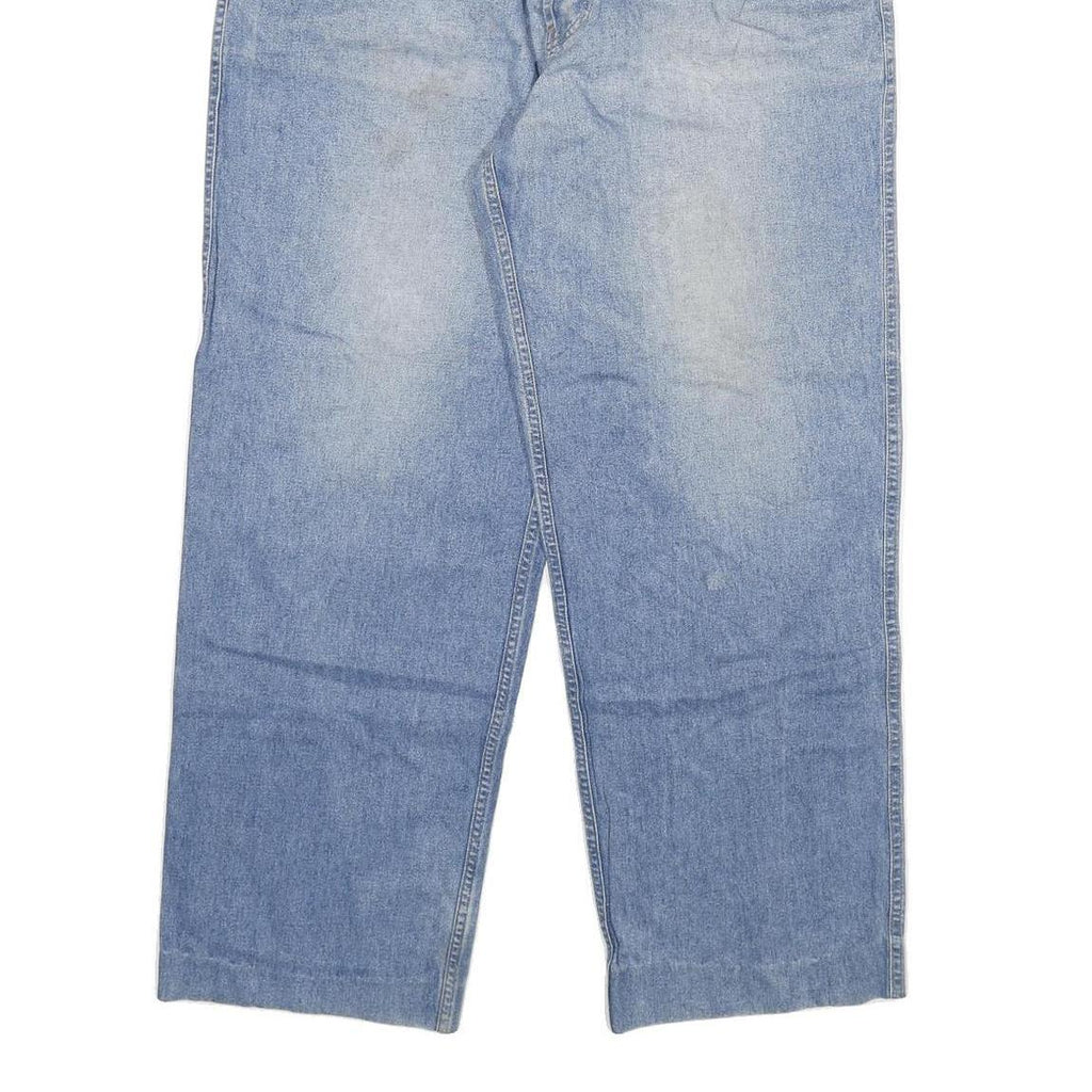 INTROW Womens Blue Relaxed Straight Denim Medium W32 L29 Button Closure Jeans