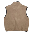 CHAMPION Mens Beige Zip Sleeveless Fleece Jacket M Polyester Casual Outdoor