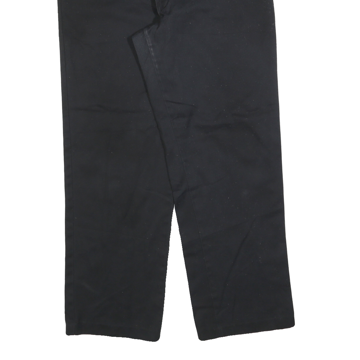 DICKIES Mens Cotton Blend Black Regular Fit Straight Leg Trousers W36 L30