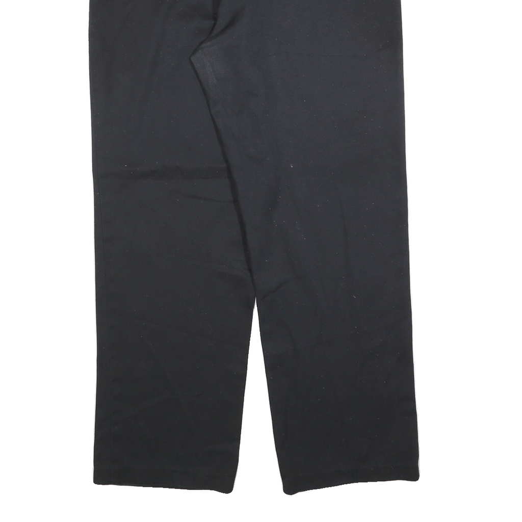 DICKIES Mens Cotton Blend Black Regular Fit Straight Leg Trousers W36 L30